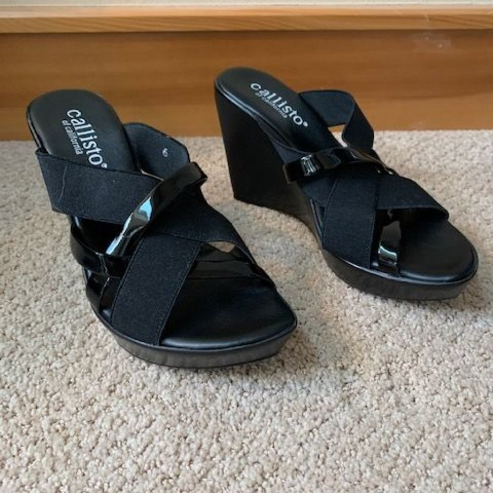 Callisto of California Wedge Sandals size 6